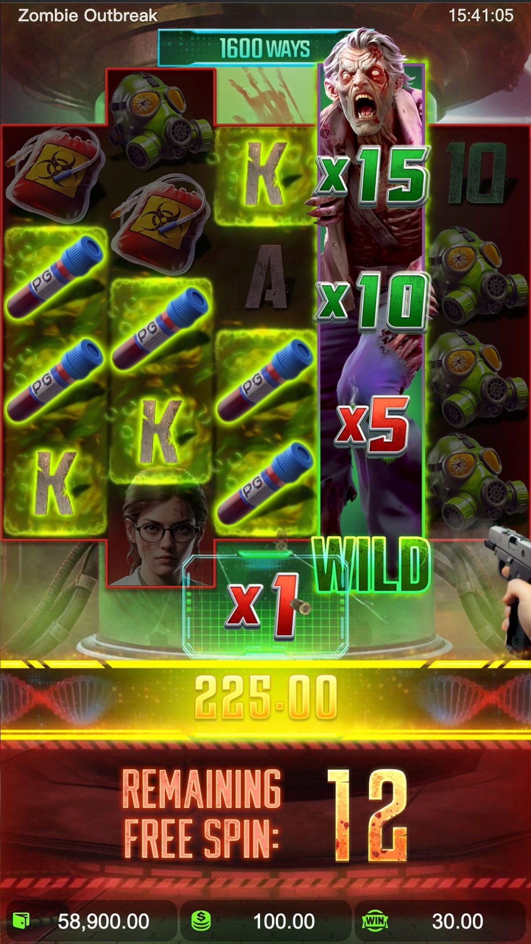 Botão para iniciar o demo grátis do Zombie Outbreak